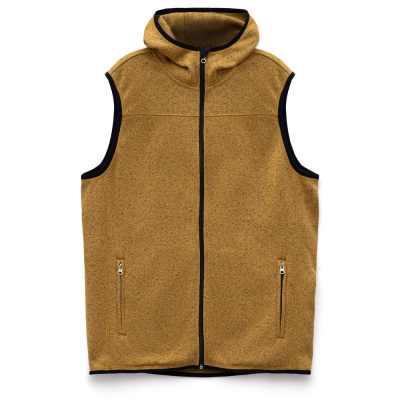 Жилет с капюшоном унисекс Gotland, горчичный, размер S