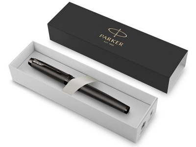 Перьевая ручка Parker IM Monochrome Black, перо:F, цвет чернил: blue