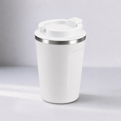 Термокружка CAFe COMPACT, 380 мл, белый