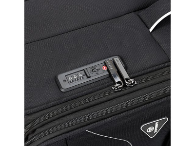 Чемодан TORBER НЕРО, чёрный, переработанный ПЭТ, 48 х 28 х 79 см