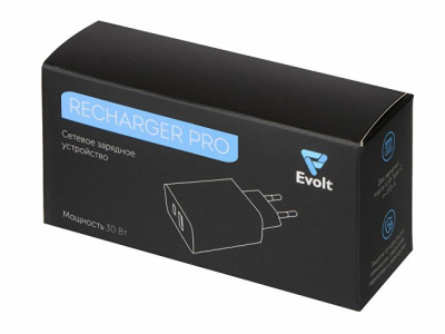 Сетевое зарядное устройство c выходами USB-A и USB-C «Recharger Pro», быстрая зарядка QC/PD, 30 Вт