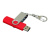 Флешка с  поворотным механизмом, c дополнительным разъемом Micro USB, 64 Гб