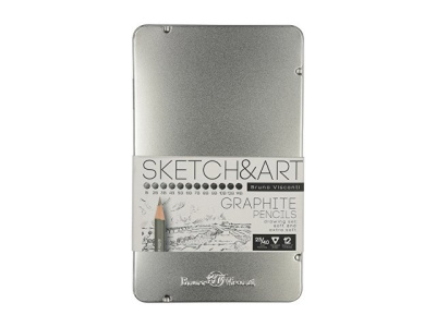 Набор чернографитовых карандашей  "Sketch & Art" ,12 шт. b-14b