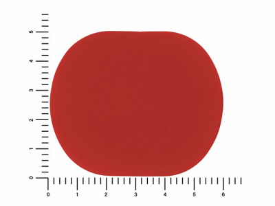 ПАТЧ ОВАЛ soft-touch (красный) 6,0 х 5
