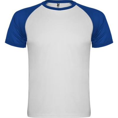 Спортивная футболка INDIANAPOLIS мужская, БЕЛЫЙ/КОРОЛЕВСКИЙ СИНИЙ 3XL