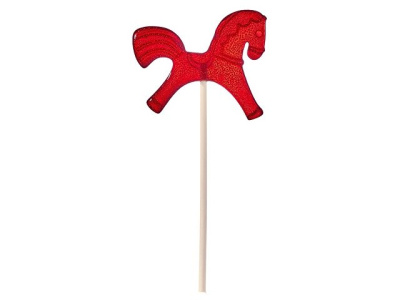 Леденец "Лошадка", красный со вкусом вишни