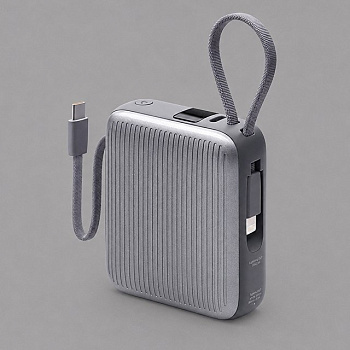 Внешний АКБ NRG Turbo Cable 10000 mAh, 22,5Вт, графит