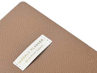 Еженедельник недатированный А6 "Total beige" с нашивкой