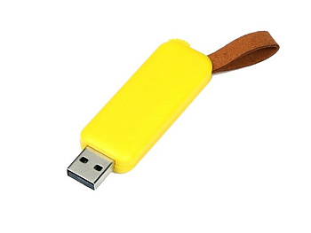 USB-флешка промо на 4 Гб прямоугольной формы, выдвижной механизм