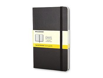 Записная книжка Moleskine Classic (в клетку) в твердой обложке, Large (13х21см)