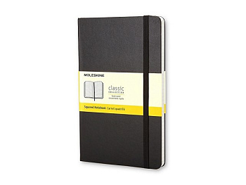 Записная книжка Moleskine Classic (в клетку) в твердой обложке, Large (13х21см)