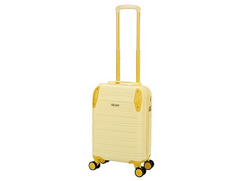 Чемодан TORBER В Отпуск, желтый, ABS-пластик, 36 х 22 х 55 см, 31 л, 2
