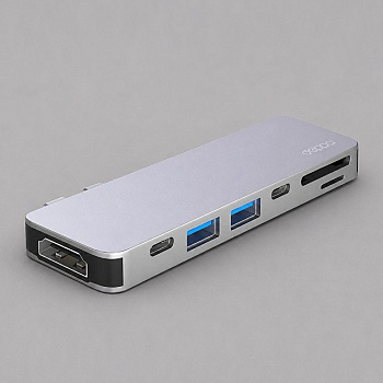 USB-C адаптер для MacBook 7-в-1, серебро