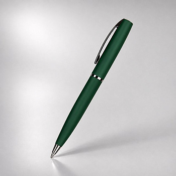 Ручка "Sienna" шариковая  автоматическая, синий металлический корпус soft-touch, 1.0 мм