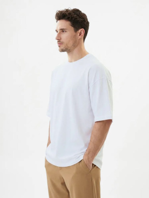 Футболка Oversize Premium 210, белая, размер S