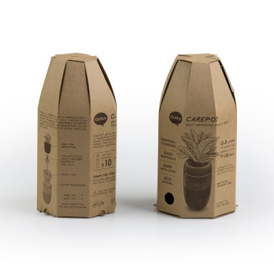 Горшок с крышкой, оранжевый