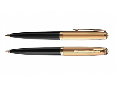 Шариковая ручка Parker 51 DELUXE BLACK GT, стержень: M, цвет чернил: black