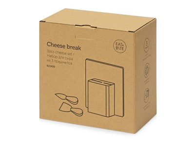 Набор для сыра Cheese Break: 2  ножа керамических на  деревянной подставке