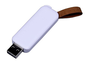 USB-флешка промо на 32 Гб прямоугольной формы, выдвижной механизм