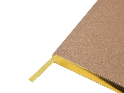 Ежедневник недатированный А5 "Total beige" с нашивкой