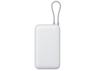 Внешний аккумулятор с встроенным кабелем Xiaomi Power Bank 20000mAh (Integrated Cable) GL Light Gray