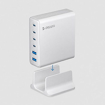 Зарядная станция 4xUSB Type-C, 2xUSB, PD, QC, 160Вт, белый
