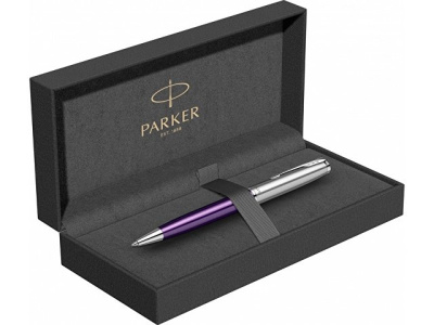 Шариковая ручка Parker Sonnet Essentials Violet SB Steel CT, цвет чернил black, перо: M