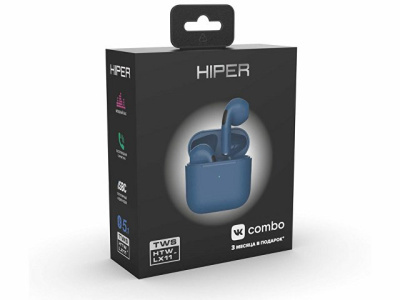 Беспроводные наушники HIPER TWS Lazo X11 Blue (HTW-LX11) Bluetooth 5.3 гарнитура