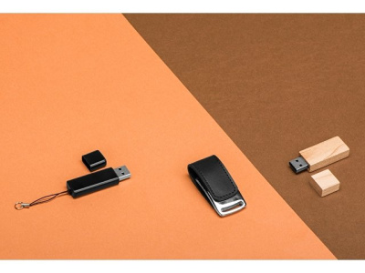 Флеш-карта USB 2.0 16 Gb «Woody» с магнитным колпачком