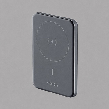 Внешний АКБ NRG MageSafe Alum 5000 мА-ч, 15Вт QI, серый