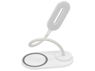 Настольный светильник с беспроводной зарядкой "Flamp"