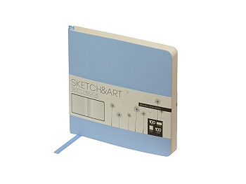 Скетчбук "Sketch & Art" в мягком переплете 145х145 мм, 100 л. бежевой бумаги 100 гр.
