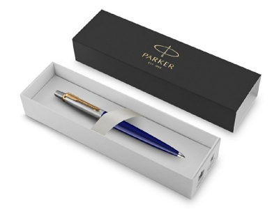 Шариковая ручка Parker Jotter K160, цвет: Blue/GT, стержень: M, цвет чернил: blue