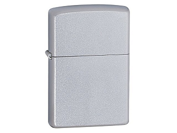 Зажигалка ZIPPO Classic с покрытием Satin Chrome™, латунь/сталь, серебристая, матовая