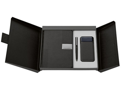 Подарочный набор "Tesla" с блокнотом А5, ручкой и пауэрбенком на 10 000 mAh