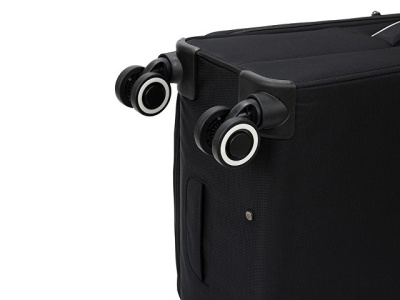 Чемодан TORBER НЕРО, чёрный, переработанный ПЭТ, 48 х 28 х 79 см