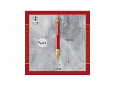 Шариковая ручка Parker IM Premium K318  Red GT, стержень: M, цвет чернил: blue