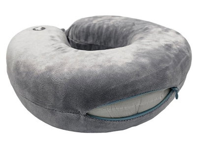 Подушка для путешествий с эффектом памяти Мемо "Drowsy" Grey