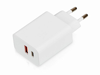 Сетевое зарядное устройство c выходами USB-A и USB-C «Recharger Pro», быстрая зарядка QC/PD, 30 Вт