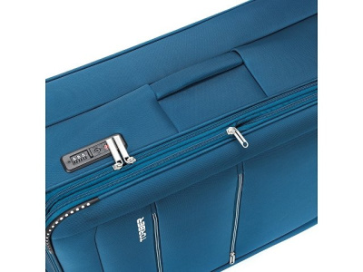 Чемодан TORBER ВИВИ, синий, полиэстер, 48 х 28 х 78 см
