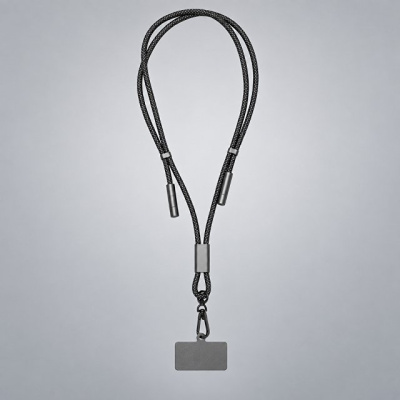 Шнурок-держатель для телефона с зарядным кабелем USB-C на USB-C/Lightning «Lany Eco Charge», серый
