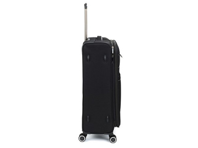 Чемодан TORBER НЕРО, чёрный, переработанный ПЭТ, 48 х 28 х 79 см