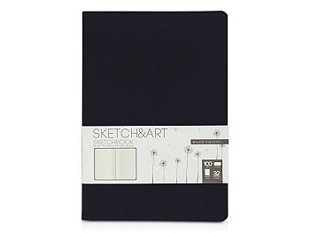 Скетчбук "Sketch & Art" в мягком переплете 147х210 мм, 32 л. бежевой бумаги 100 г/м2