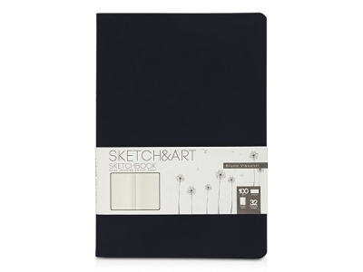 Скетчбук "Sketch & Art" в мягком переплете 147х210 мм, 32 л. бежевой бумаги 100 г/м2