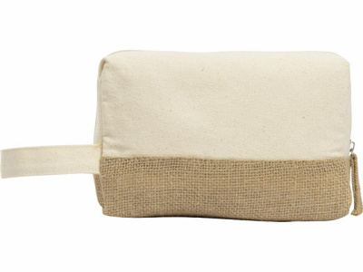 Косметичка "Jute" с ручкой из хлопка и джута