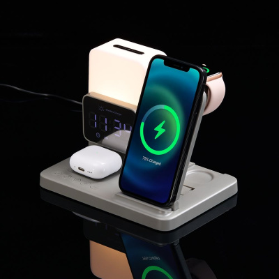 Зарядная станция с электронными часами и подсветкой Large Charge ver.3