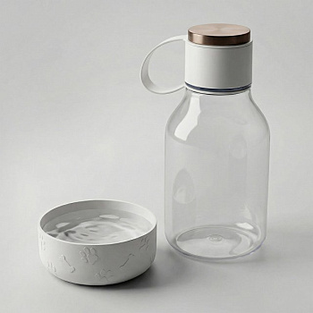 Бутылка для воды 2-в-1 «Dog Bowl Bottle» со съемной миской для питомцев, 1500 мл