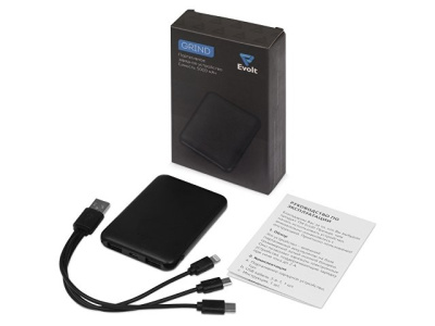 Портативное зарядное устройство"Grind", 5000 mAh