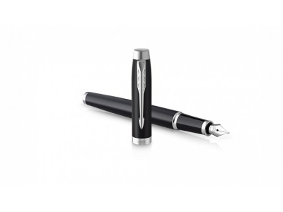 Перьевая ручка Parker IM Mat Black CT, перо: F, цвет чернил: blue