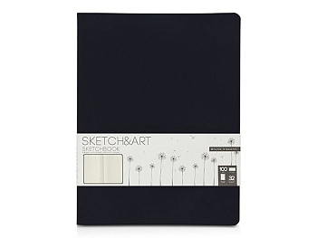 Скетчбук "Sketch & Art" в мягком переплете 178х230 мм, 32 л. бежевой бумаги 100 г/м2